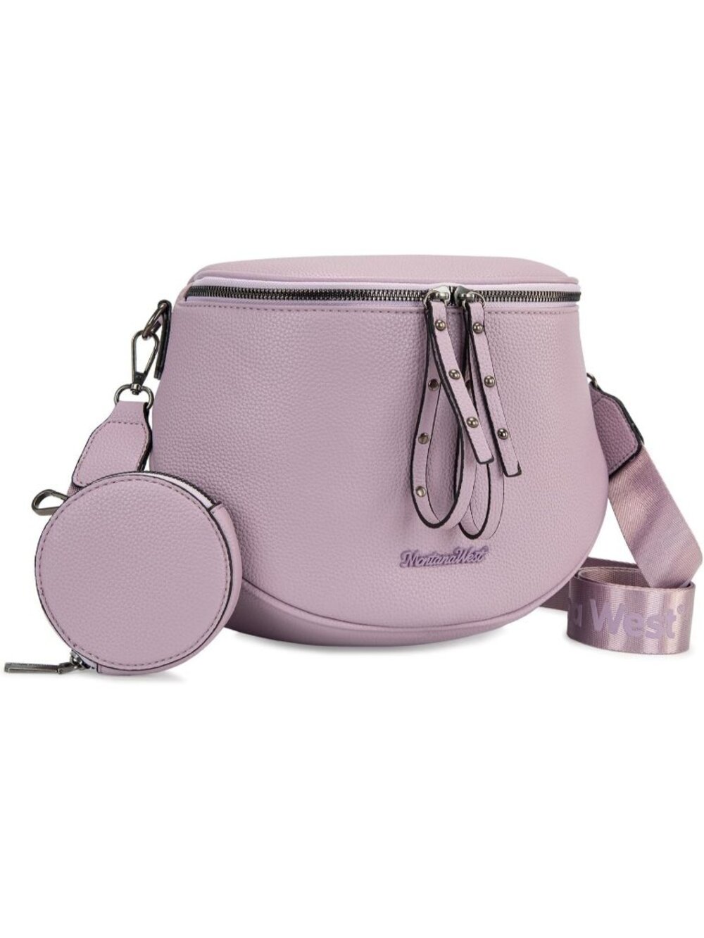 Women's Lavender Vegan Leather Tote Satchel Handbag Top Handle Crossbody Bags